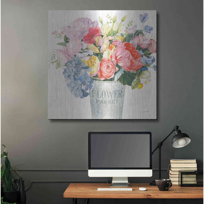 Luxe Metal Art 'Boho Bouquet XVII' by James Wiens, Metal Wall Art,36x36