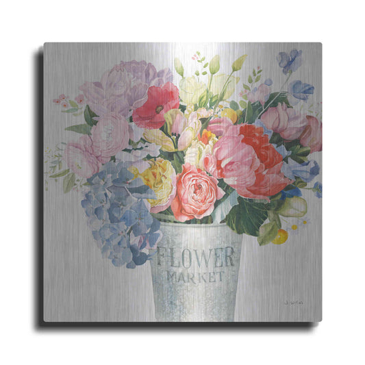 Luxe Metal Art 'Boho Bouquet XVII' by James Wiens, Metal Wall Art