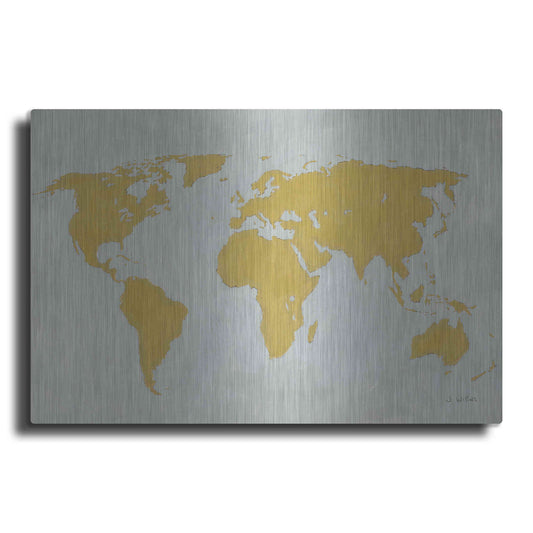 Luxe Metal Art 'Golden World' by James Wiens, Metal Wall Art