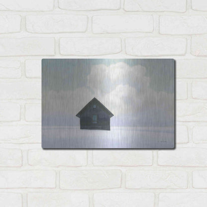 Luxe Metal Art 'Lonely Winter Landscape I' by James Wiens, Metal Wall Art,16x12