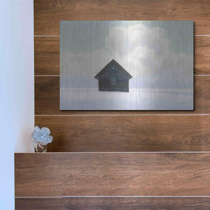 Luxe Metal Art 'Lonely Winter Landscape I' by James Wiens, Metal Wall Art,16x12