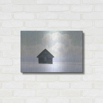 Luxe Metal Art 'Lonely Winter Landscape I' by James Wiens, Metal Wall Art,24x16