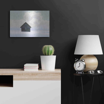 Luxe Metal Art 'Lonely Winter Landscape I' by James Wiens, Metal Wall Art,24x16