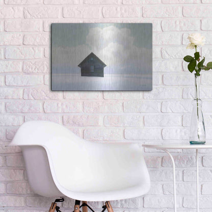 Luxe Metal Art 'Lonely Winter Landscape I' by James Wiens, Metal Wall Art,24x16