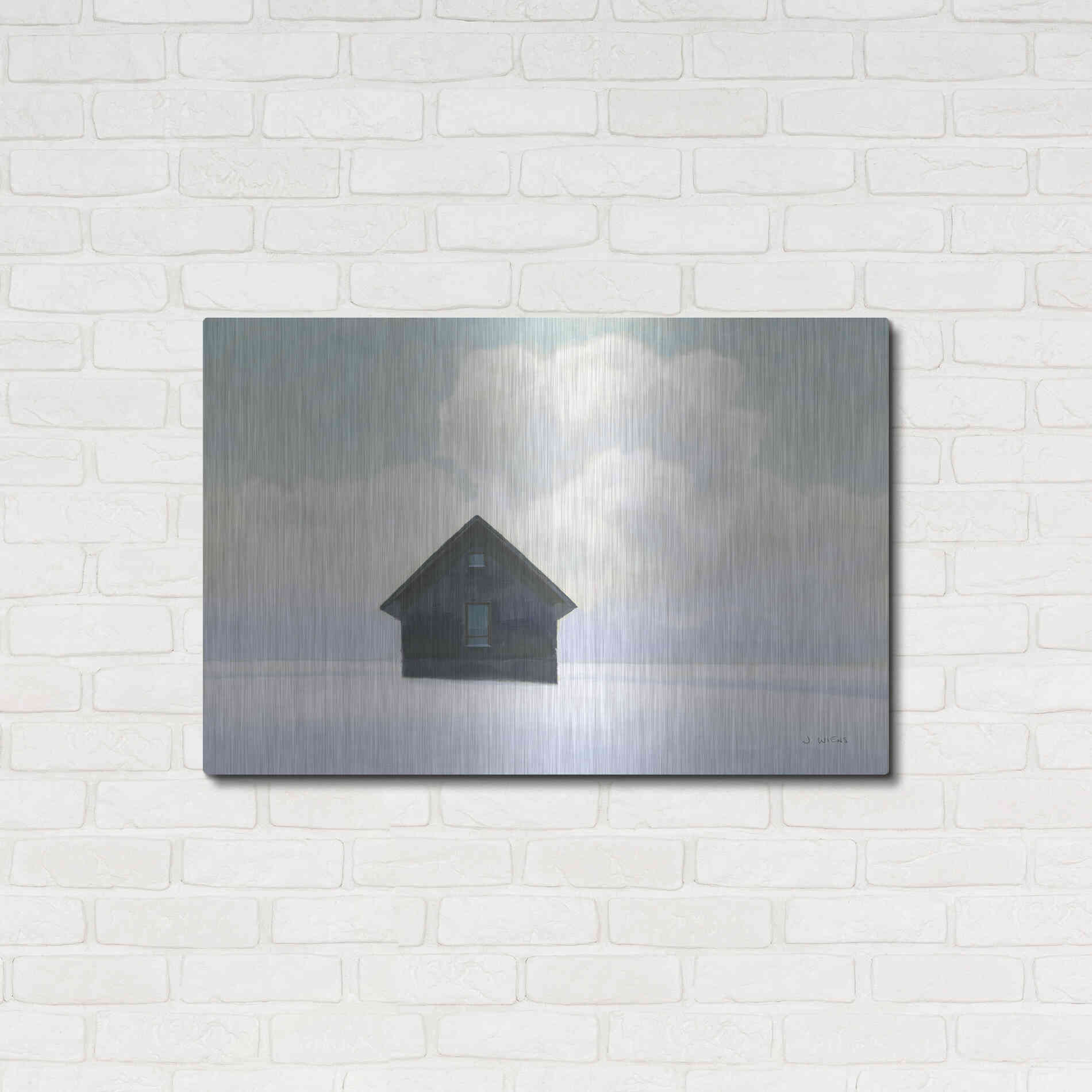 Luxe Metal Art 'Lonely Winter Landscape I' by James Wiens, Metal Wall Art,36x24