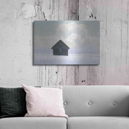 Luxe Metal Art 'Lonely Winter Landscape I' by James Wiens, Metal Wall Art,36x24