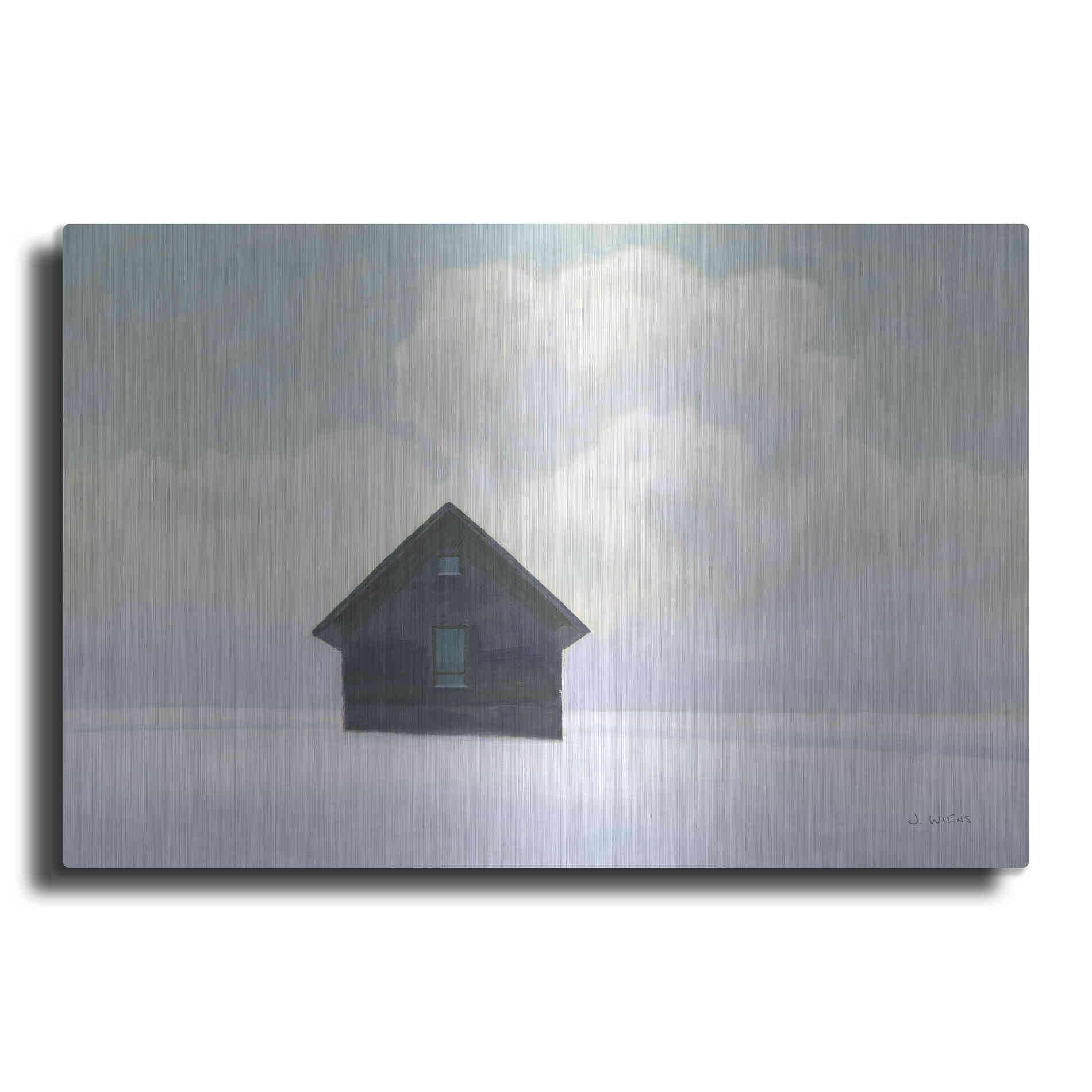 Luxe Metal Art 'Lonely Winter Landscape I' by James Wiens, Metal Wall Art