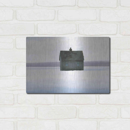 Luxe Metal Art 'Lonely Winter Landscape II' by James Wiens, Metal Wall Art,16x12