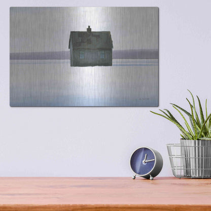 Luxe Metal Art 'Lonely Winter Landscape II' by James Wiens, Metal Wall Art,16x12