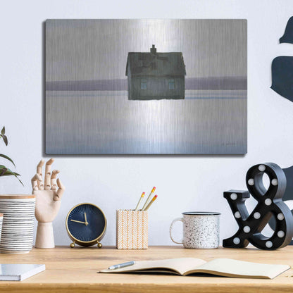 Luxe Metal Art 'Lonely Winter Landscape II' by James Wiens, Metal Wall Art,16x12