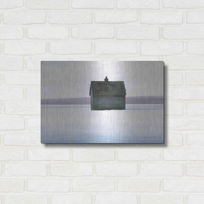 Luxe Metal Art 'Lonely Winter Landscape II' by James Wiens, Metal Wall Art,24x16