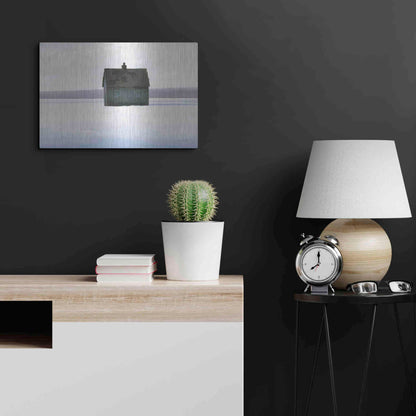 Luxe Metal Art 'Lonely Winter Landscape II' by James Wiens, Metal Wall Art,24x16
