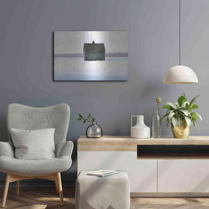 Luxe Metal Art 'Lonely Winter Landscape II' by James Wiens, Metal Wall Art,24x16
