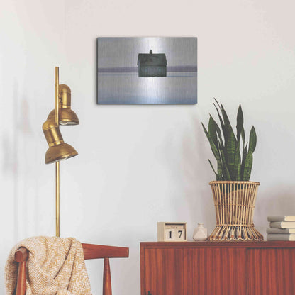 Luxe Metal Art 'Lonely Winter Landscape II' by James Wiens, Metal Wall Art,24x16