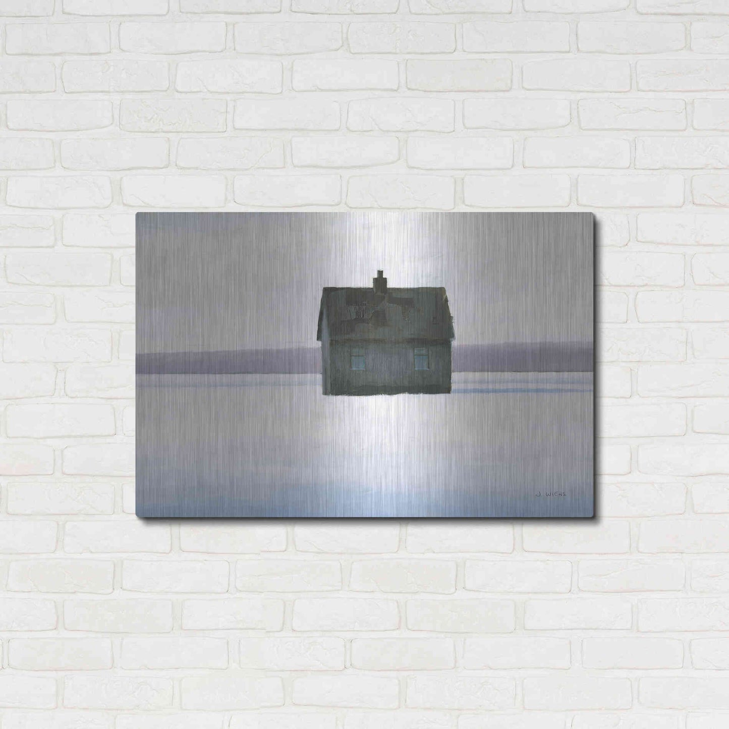 Luxe Metal Art 'Lonely Winter Landscape II' by James Wiens, Metal Wall Art,36x24
