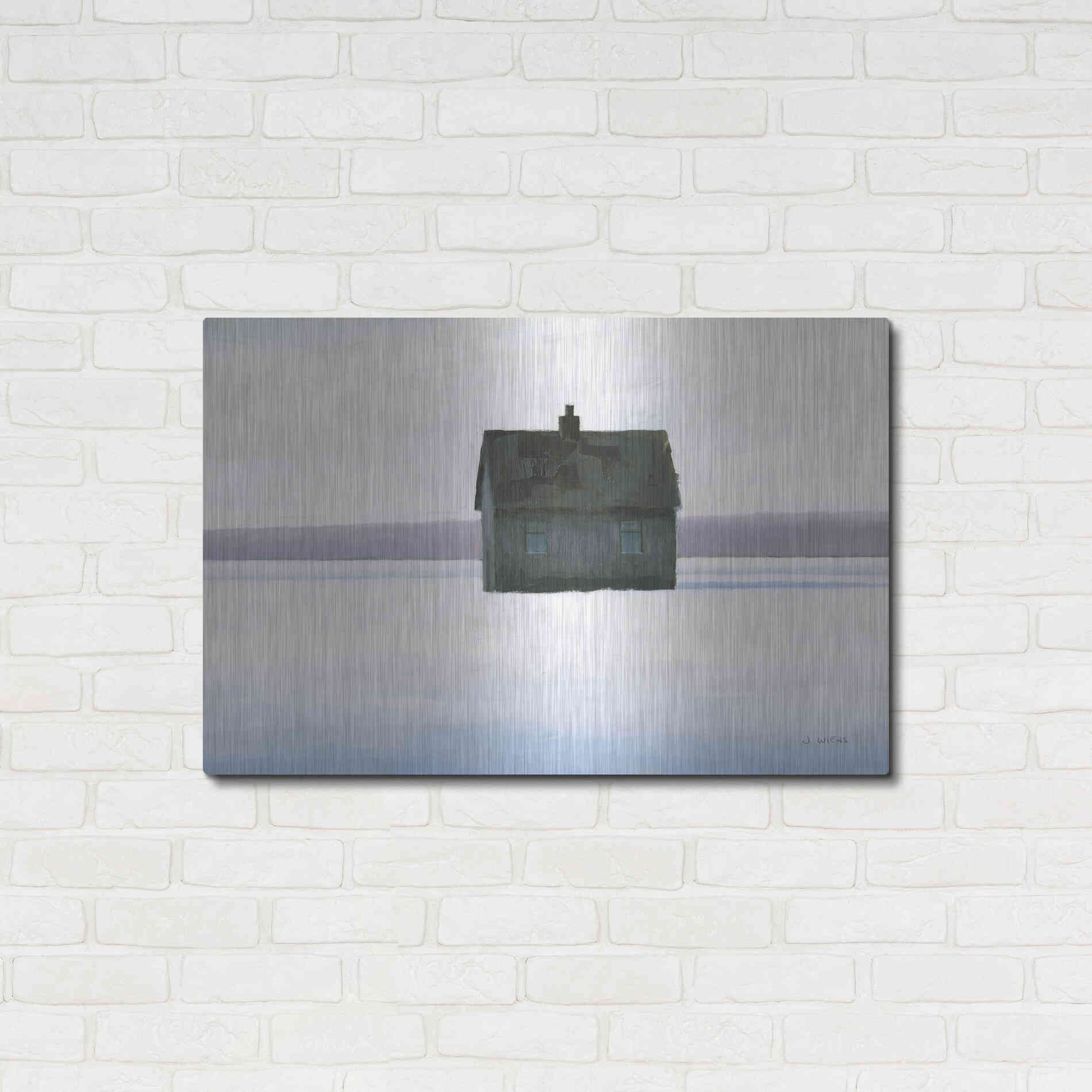 Luxe Metal Art 'Lonely Winter Landscape II' by James Wiens, Metal Wall Art,36x24