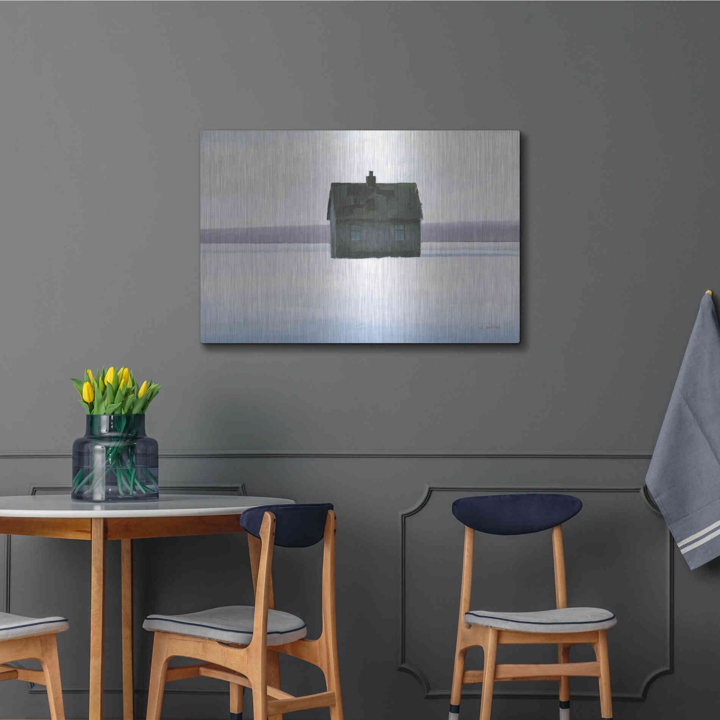 Luxe Metal Art 'Lonely Winter Landscape II' by James Wiens, Metal Wall Art,36x24