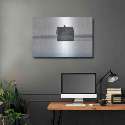 Luxe Metal Art 'Lonely Winter Landscape II' by James Wiens, Metal Wall Art,36x24
