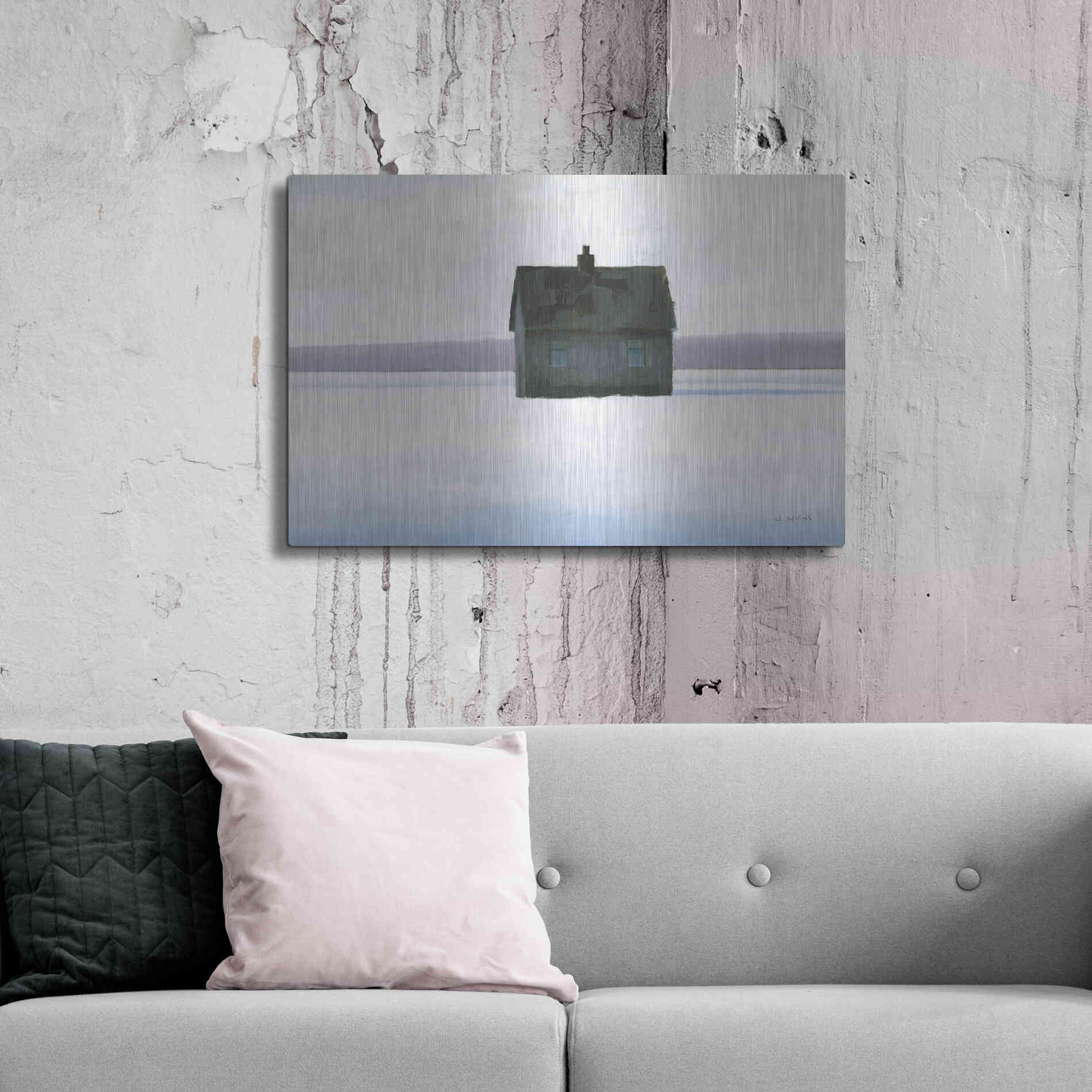 Luxe Metal Art 'Lonely Winter Landscape II' by James Wiens, Metal Wall Art,36x24