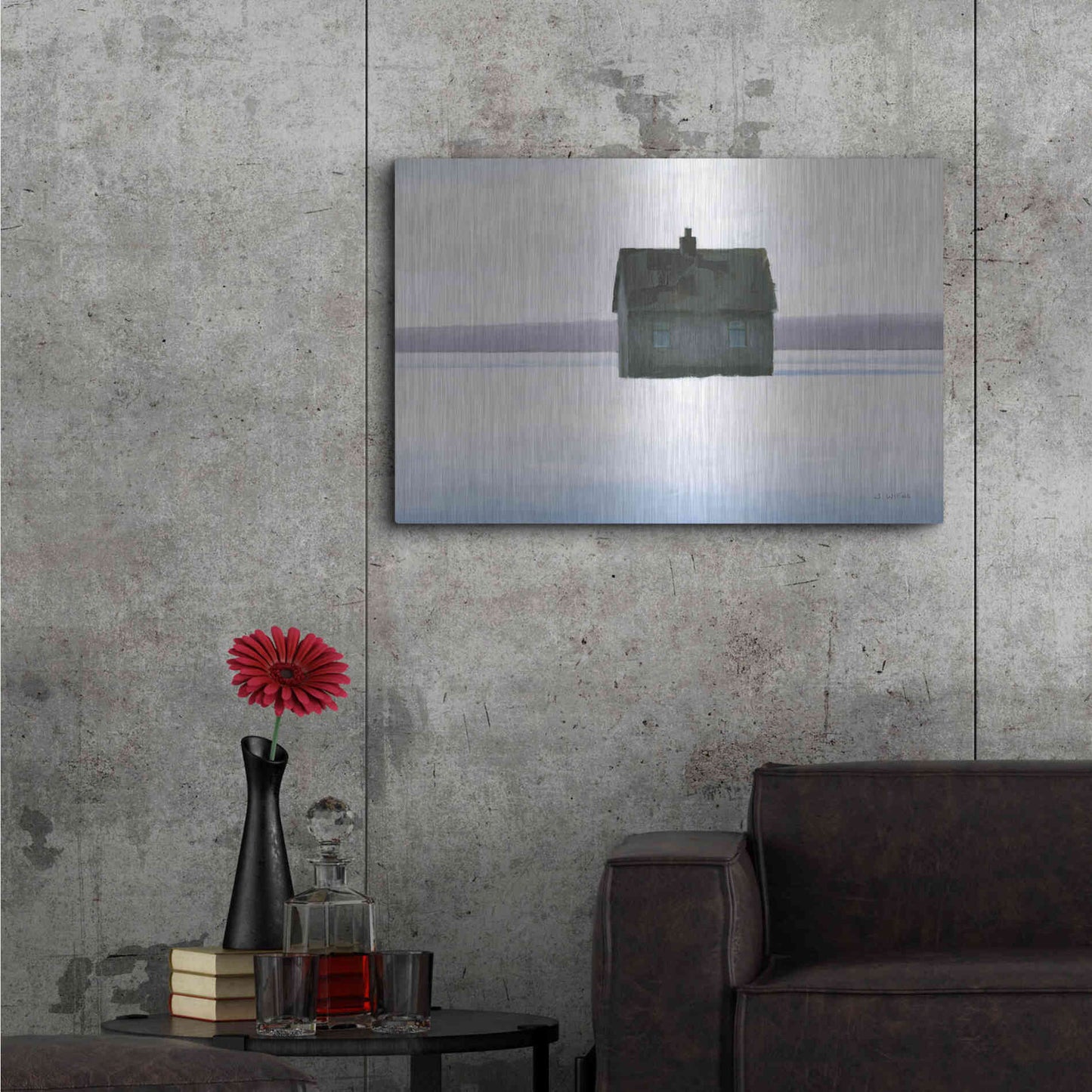 Luxe Metal Art 'Lonely Winter Landscape II' by James Wiens, Metal Wall Art,36x24