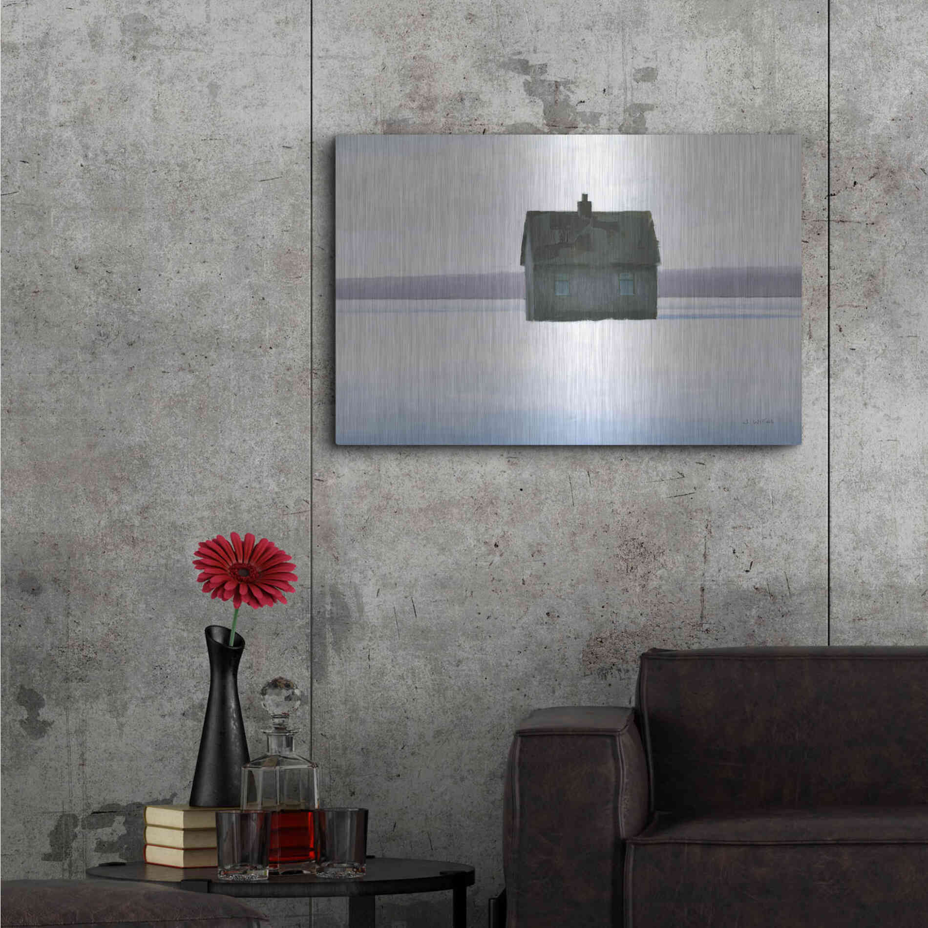 Luxe Metal Art 'Lonely Winter Landscape II' by James Wiens, Metal Wall Art,36x24