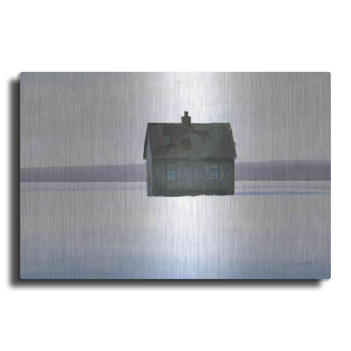 Luxe Metal Art 'Lonely Winter Landscape II' by James Wiens, Metal Wall Art