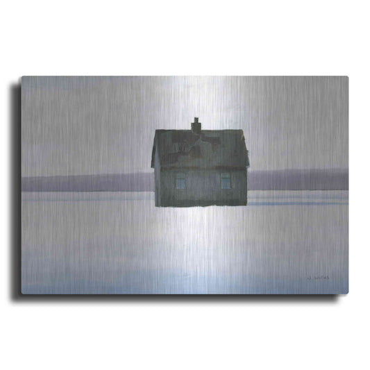 Luxe Metal Art 'Lonely Winter Landscape II' by James Wiens, Metal Wall Art