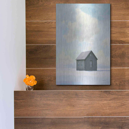 Luxe Metal Art 'Lonely Winter Landscape III' by James Wiens, Metal Wall Art,12x16