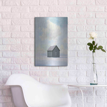 Luxe Metal Art 'Lonely Winter Landscape III' by James Wiens, Metal Wall Art,16x24