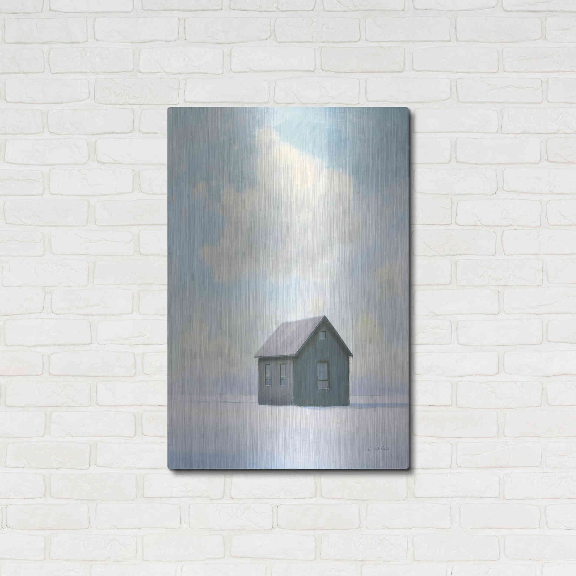 Luxe Metal Art 'Lonely Winter Landscape III' by James Wiens, Metal Wall Art,24x36
