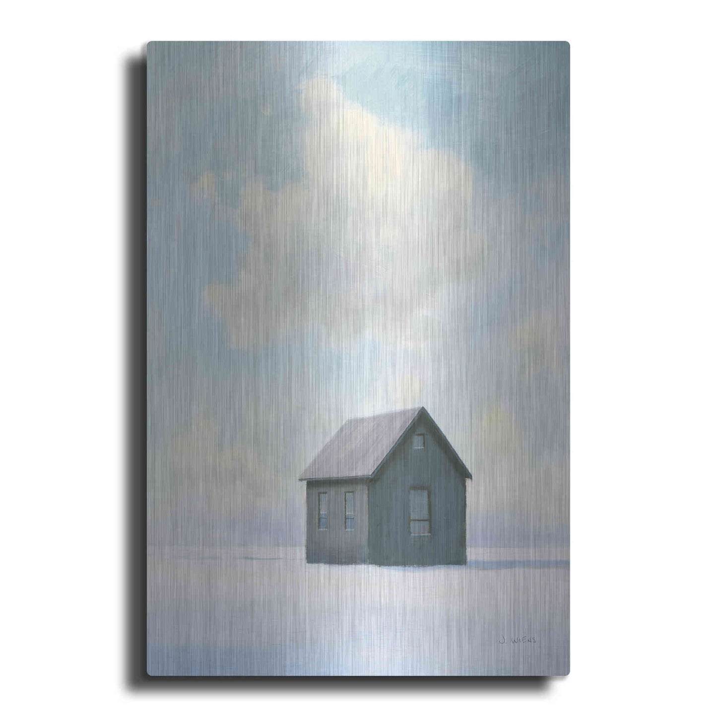Luxe Metal Art 'Lonely Winter Landscape III' by James Wiens, Metal Wall Art
