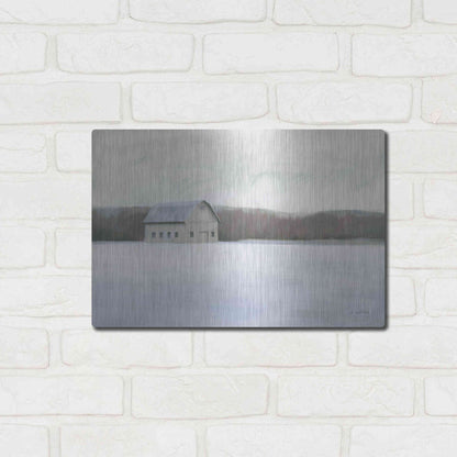 Luxe Metal Art 'Winter Barn' by James Wiens, Metal Wall Art,16x12