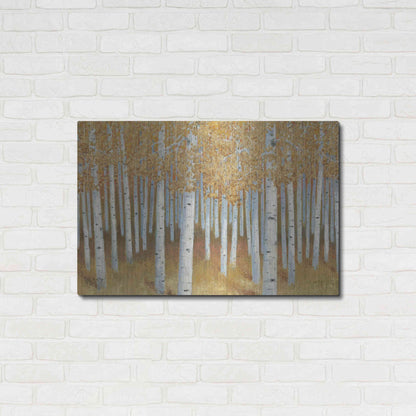 Luxe Metal Art 'Forest of Gold' by James Wiens, Metal Wall Art,36x24