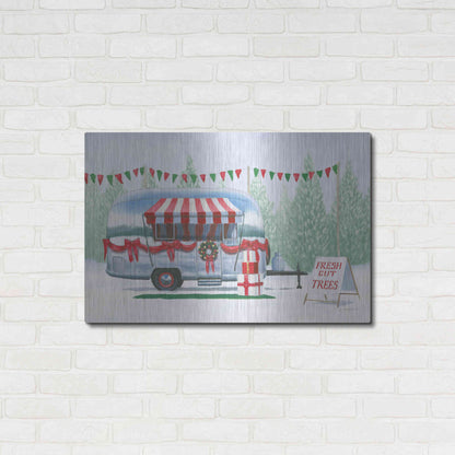 Luxe Metal Art 'Christmas Farm IV' by James Wiens, Metal Wall Art,36x24