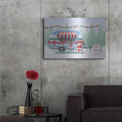 Luxe Metal Art 'Christmas Farm IV' by James Wiens, Metal Wall Art,36x24