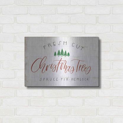 Luxe Metal Art 'Christmas Farm V' by James Wiens, Metal Wall Art,24x16