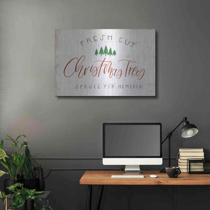 Luxe Metal Art 'Christmas Farm V' by James Wiens, Metal Wall Art,36x24