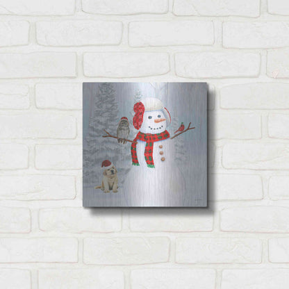 Luxe Metal Art 'Dressed for Christmas II Crop' by James Wiens, Metal Wall Art,12x12