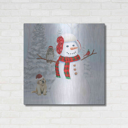 Luxe Metal Art 'Dressed for Christmas II Crop' by James Wiens, Metal Wall Art,36x36