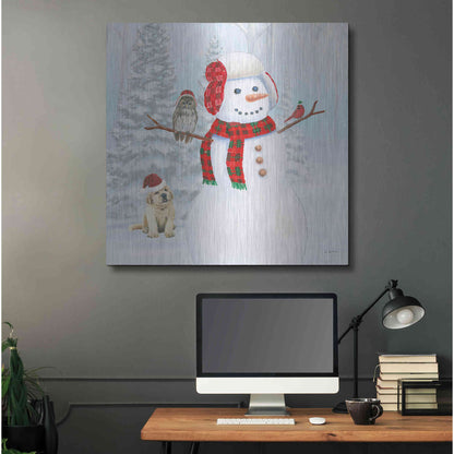 Luxe Metal Art 'Dressed for Christmas II Crop' by James Wiens, Metal Wall Art,36x36