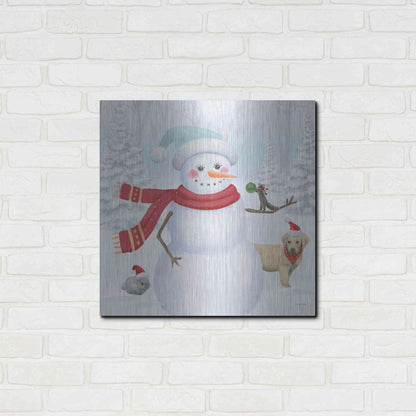 Luxe Metal Art 'Dressed for Christmas III Crop' by James Wiens, Metal Wall Art,24x24