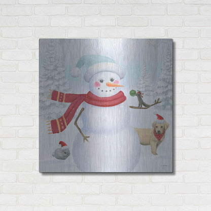 Luxe Metal Art 'Dressed for Christmas III Crop' by James Wiens, Metal Wall Art,36x36