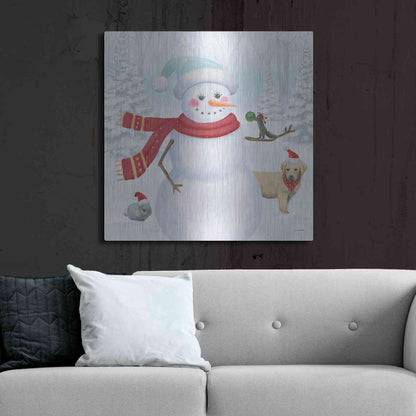 Luxe Metal Art 'Dressed for Christmas III Crop' by James Wiens, Metal Wall Art,36x36