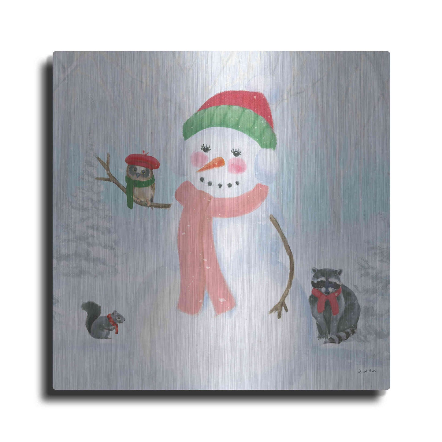 Luxe Metal Art 'Dressed for Christmas IV Crop' by James Wiens, Metal Wall Art