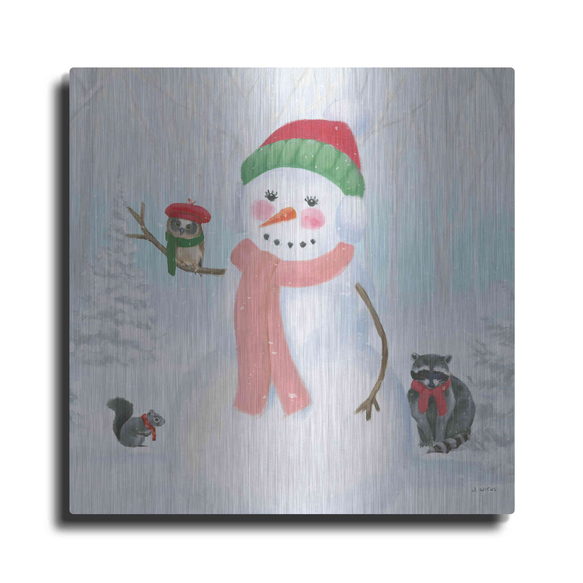 Luxe Metal Art 'Dressed for Christmas IV Crop' by James Wiens, Metal Wall Art