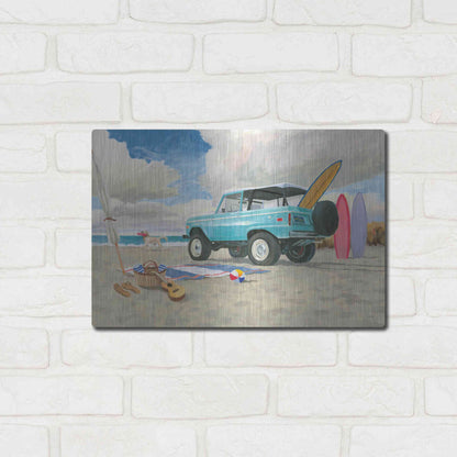 Luxe Metal Art 'Beach Ride I' by James Wiens, Metal Wall Art,16x12