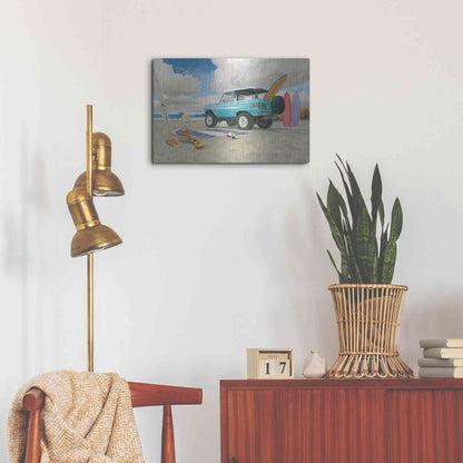 Luxe Metal Art 'Beach Ride I' by James Wiens, Metal Wall Art,24x16