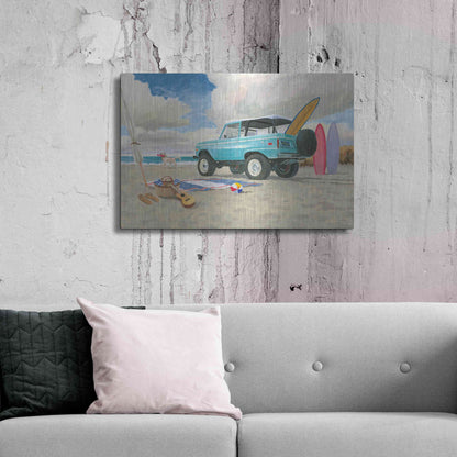 Luxe Metal Art 'Beach Ride I' by James Wiens, Metal Wall Art,36x24