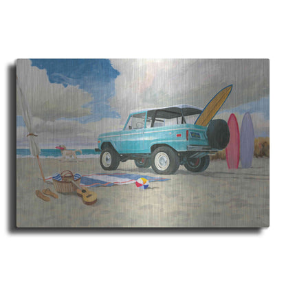 Luxe Metal Art 'Beach Ride I' by James Wiens, Metal Wall Art