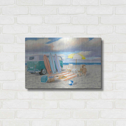 Luxe Metal Art 'Beach Ride II' by James Wiens, Metal Wall Art,24x16